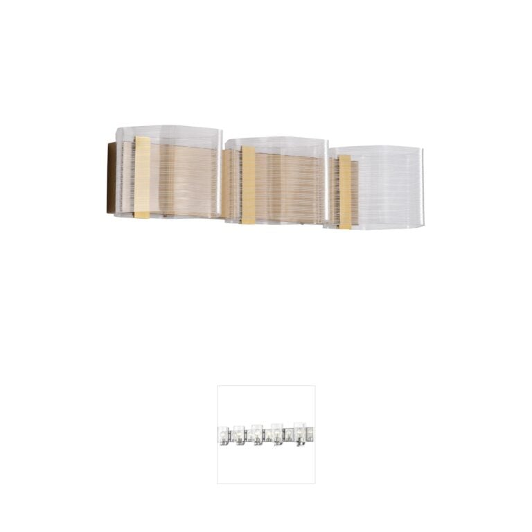 Nuvo Lighting Kenzo Vintage Brass LED Vanity Light