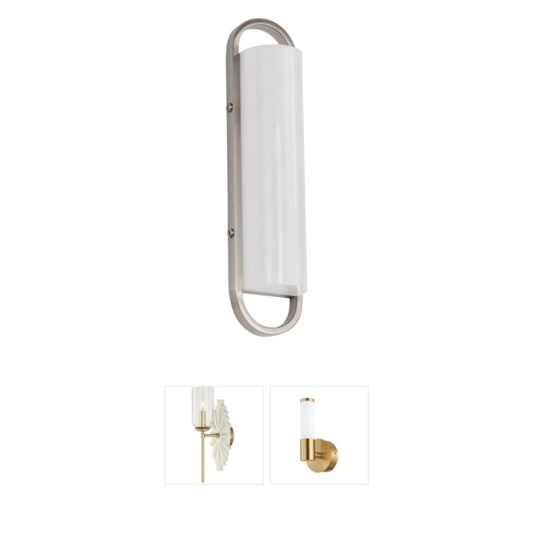 Nuvo Velano Brushed Nickel Steel & Acrylic LED Vanity Light