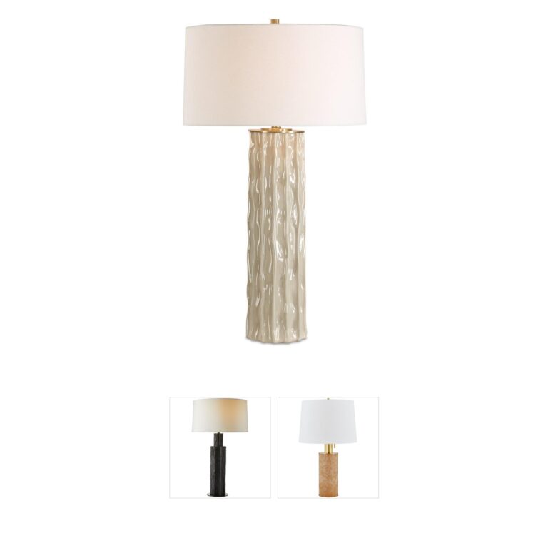 Uttermost Parilli Ceramic Table Lamp with Gray Glaze Finish