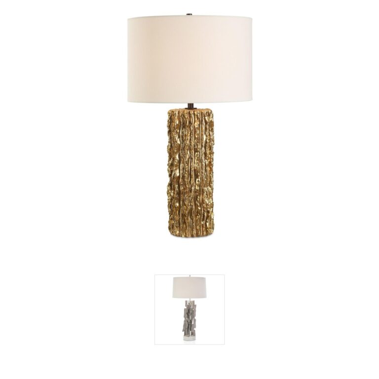Uttermost Echo Gold and Black Resin Table Lamp