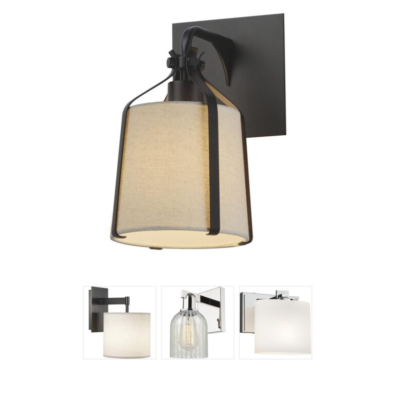 Maxim Lighting Bandera Steel and Cloth Dark Bronze Wall Sconce