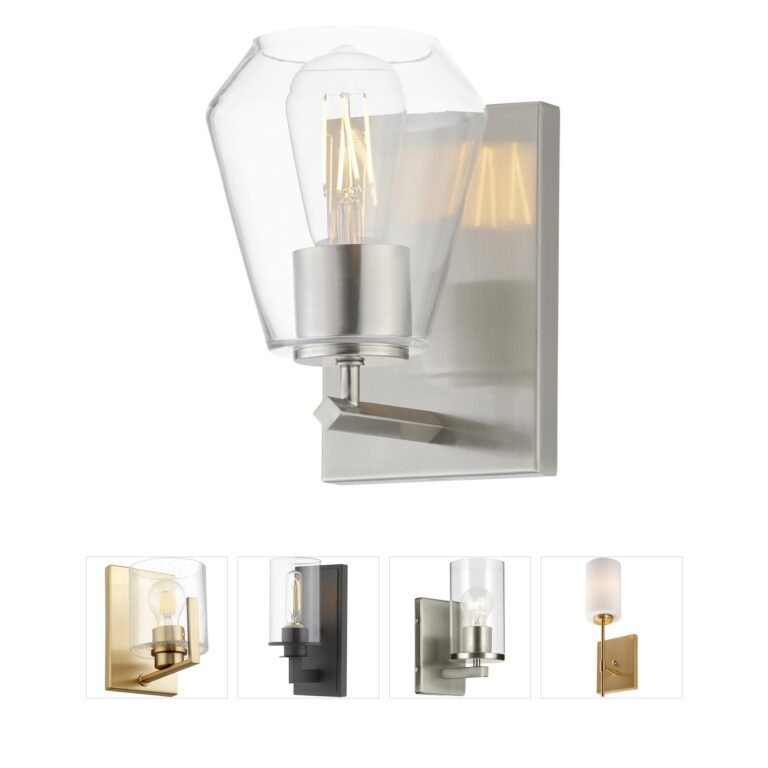 Maxim Lighting Geode Satin Nickel Steel & Glass Wall Sconce