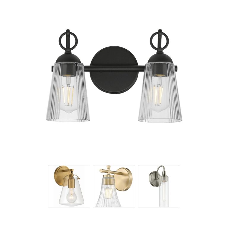 Maxim Lighting Jackson Hole 2-Light Black and Clear Glass Wall Sconce