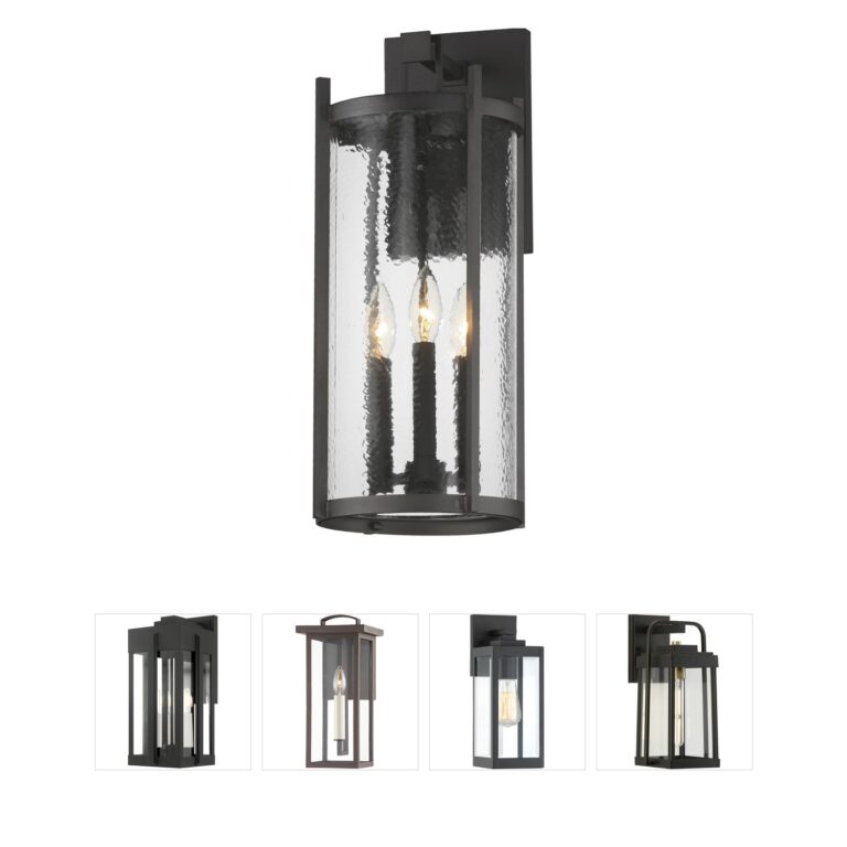 Maxim Lighting Belfry Hammered Glass Black Outdoor Wall Sconce