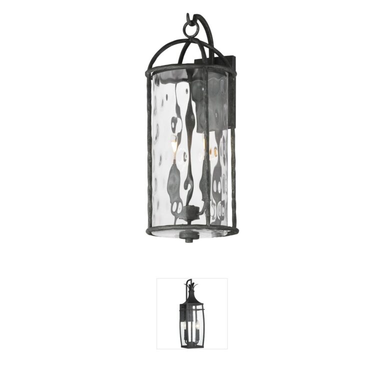 Maxim Lighting Del Mar Blacksmith Outdoor Wall Sconce with Water Glass