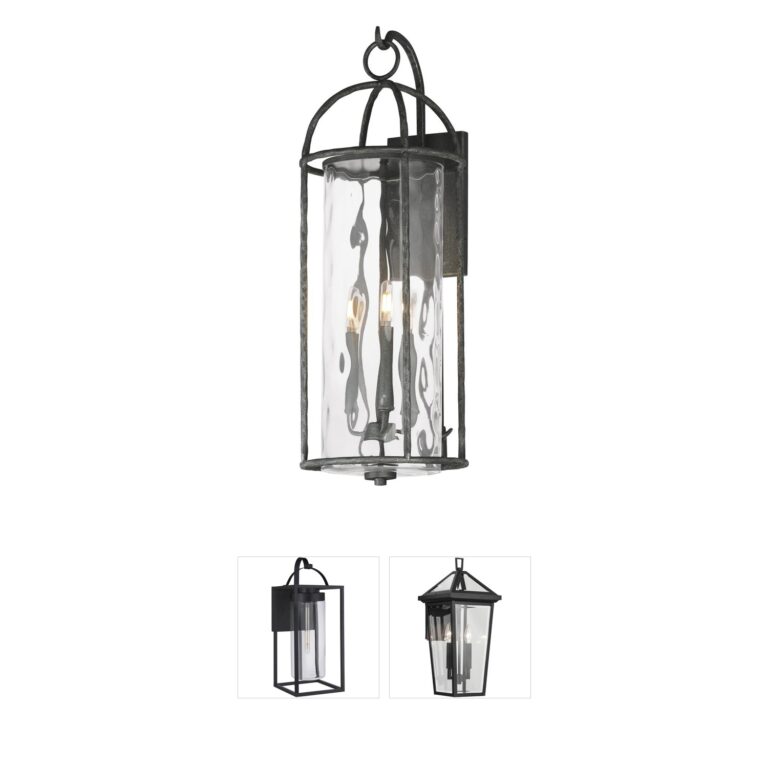 Maxim Lighting Del Mar Blacksmith Outdoor Wall Sconce with Water Glass