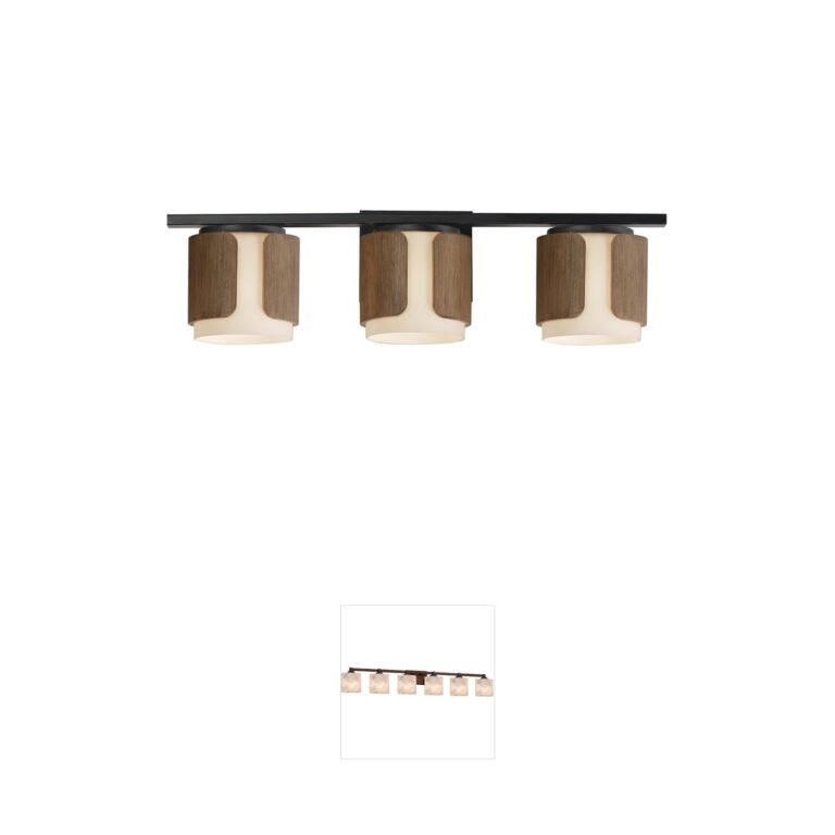 Maxim Lighting Draughtsman Walnut & Black Steel Bath Vanity Light
