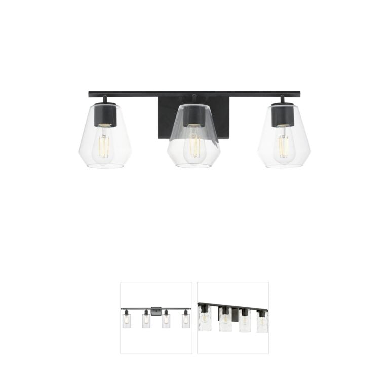 Maxim Lighting Geode Black Steel 3-Light Bath Vanity