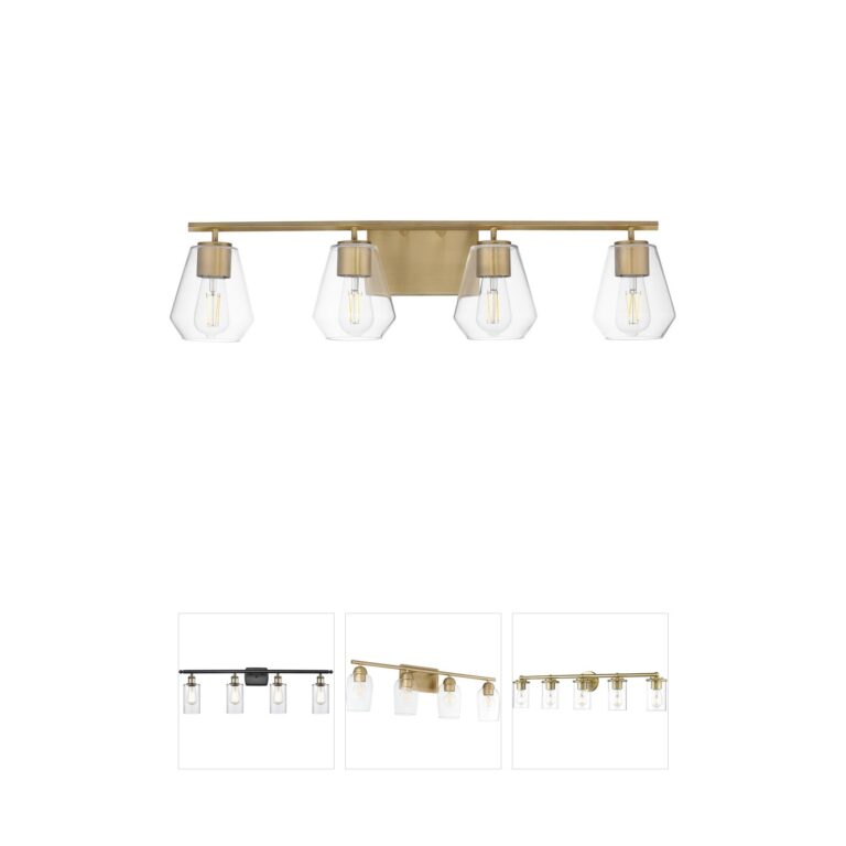 Maxim Lighting Geode 4-Light Vanity in Natural Aged Brass