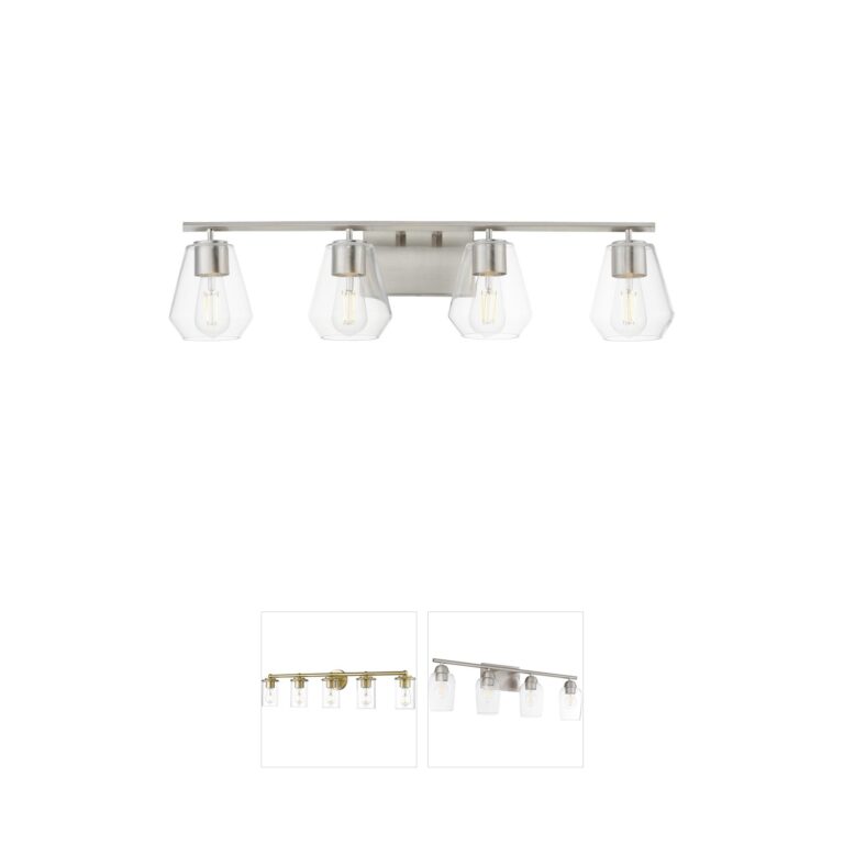 Maxim Lighting Geode 4-Light Satin Nickel Steel Bath Vanity Light