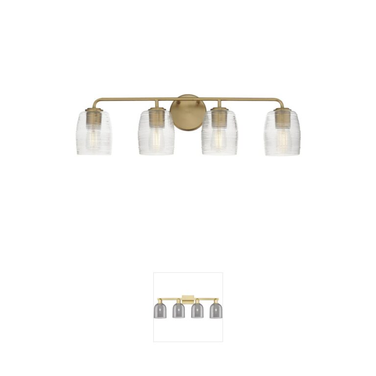 Maxim Lighting Honey 4-Light Natural Aged Brass Bath Vanity