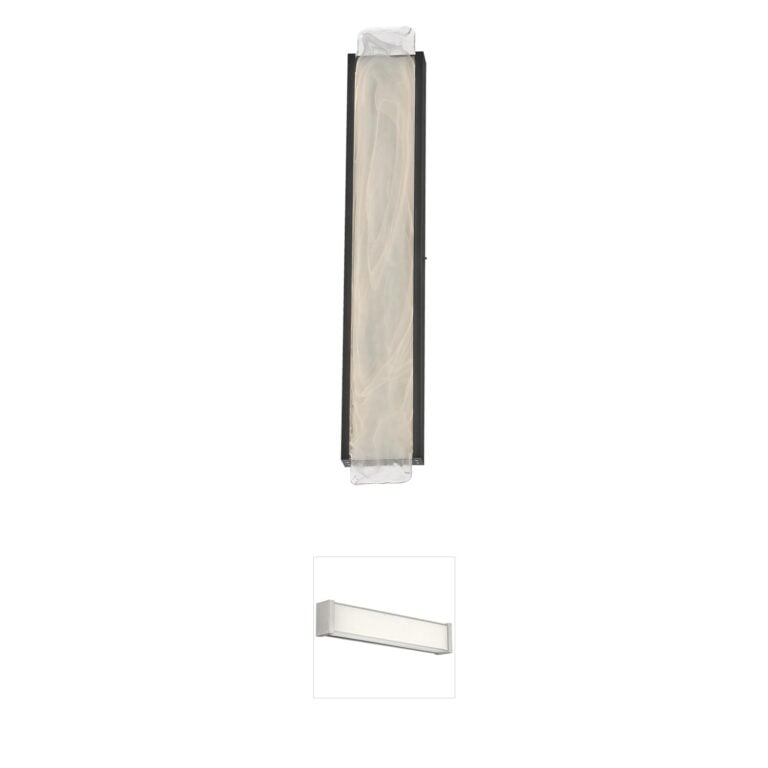 ET2 Celine Black Aluminum and Glass LED Bath Vanity Light