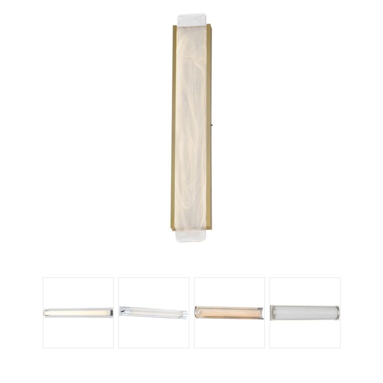 ET2 Celine 32" LED Bath Vanity Light with White Spiral Glass