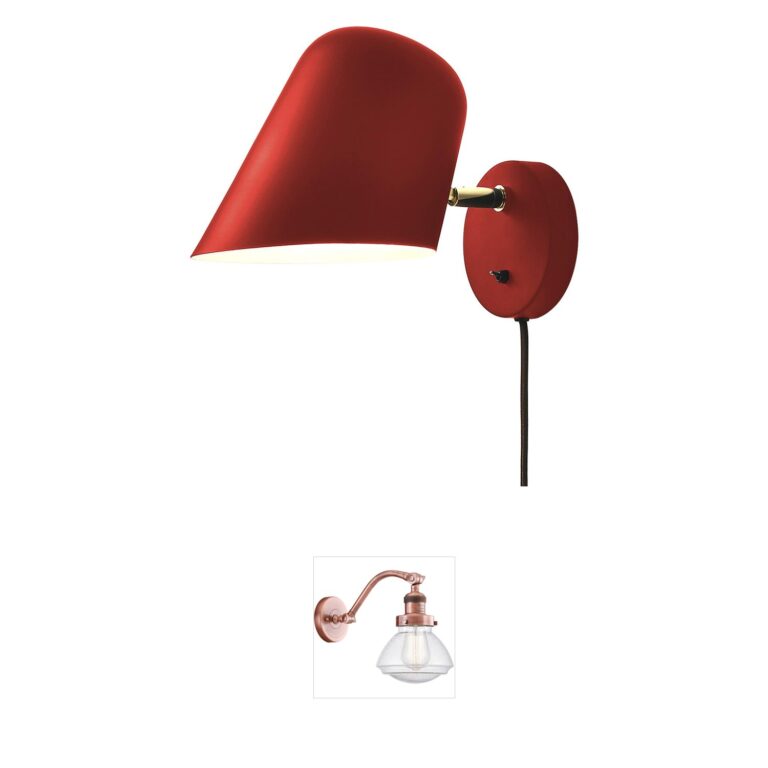 Nova of California Culver Crimson Steel Wall Sconce