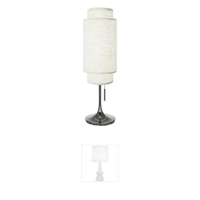 Nova of California Lollipop Black Nickel Double-Stack Table Lamp