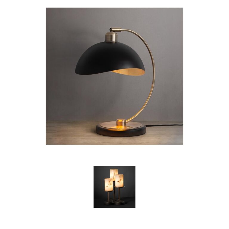 Nova of California Luna Bella Weathered Brass Metal Accent Table Lamp