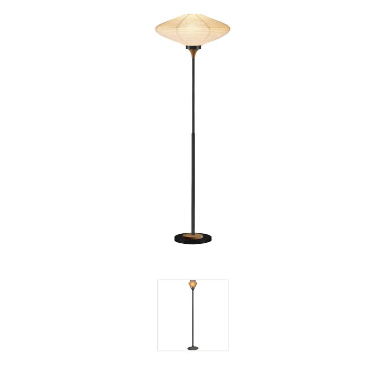 Nova of California Roswell Dimmable LED Torchiere with Washi Shade