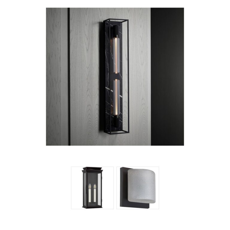 Buster + Punch Caged X-Large Black Marble Wall Sconce