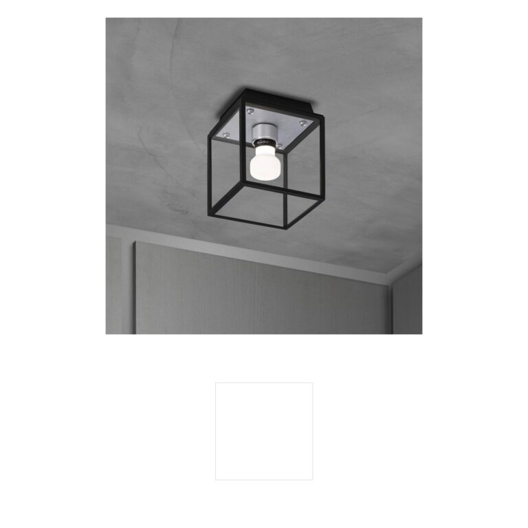 Buster + Punch Caged Wet Cross Knurl Steel Outdoor Ceiling Light