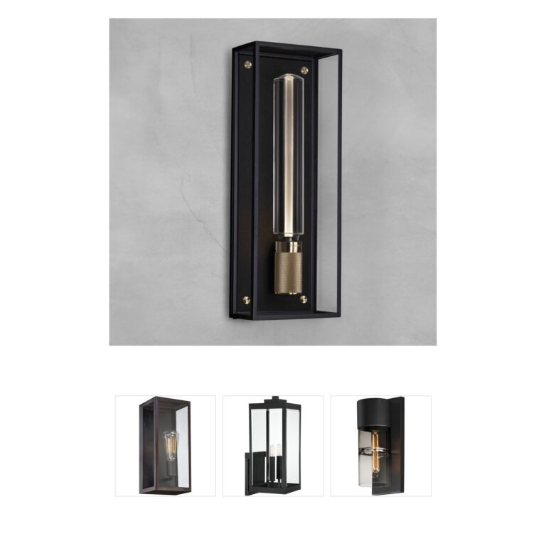 Buster + Punch London Caged Wet Cross Knurl Outdoor Wall Sconce