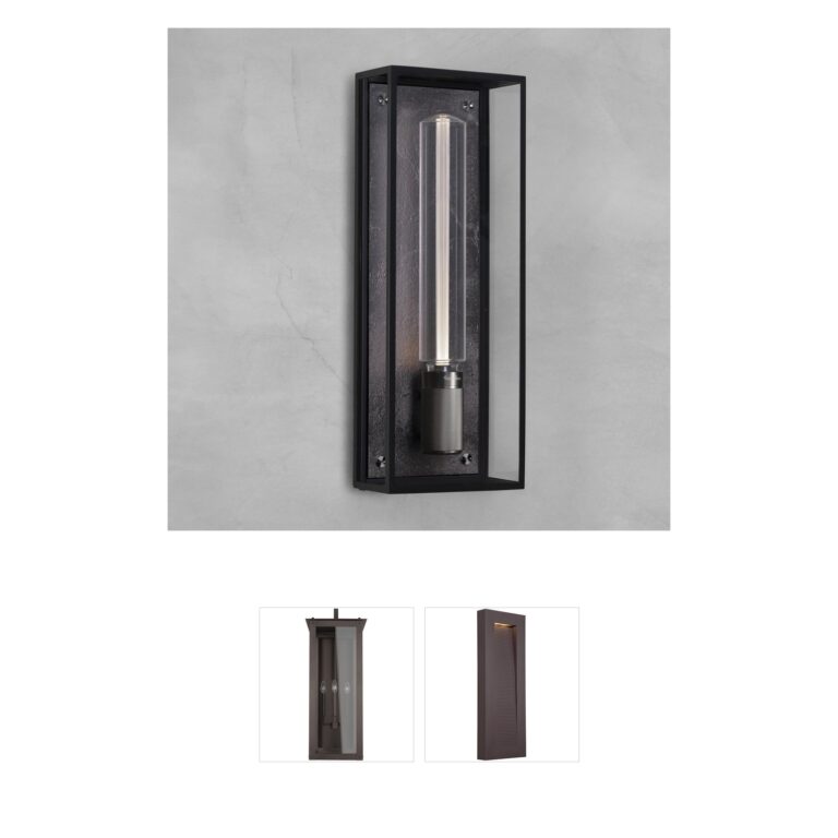 Buster + Punch Caged Wet Cross Knurl Gun Metal Outdoor Wall Light