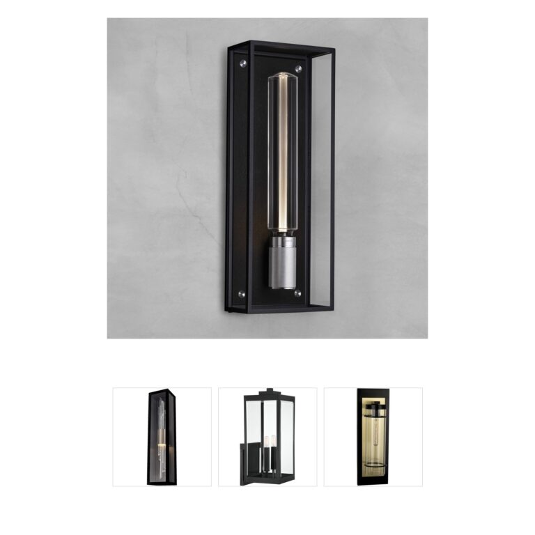 Buster + Punch London Caged Wet Cross Black Steel Outdoor Sconce
