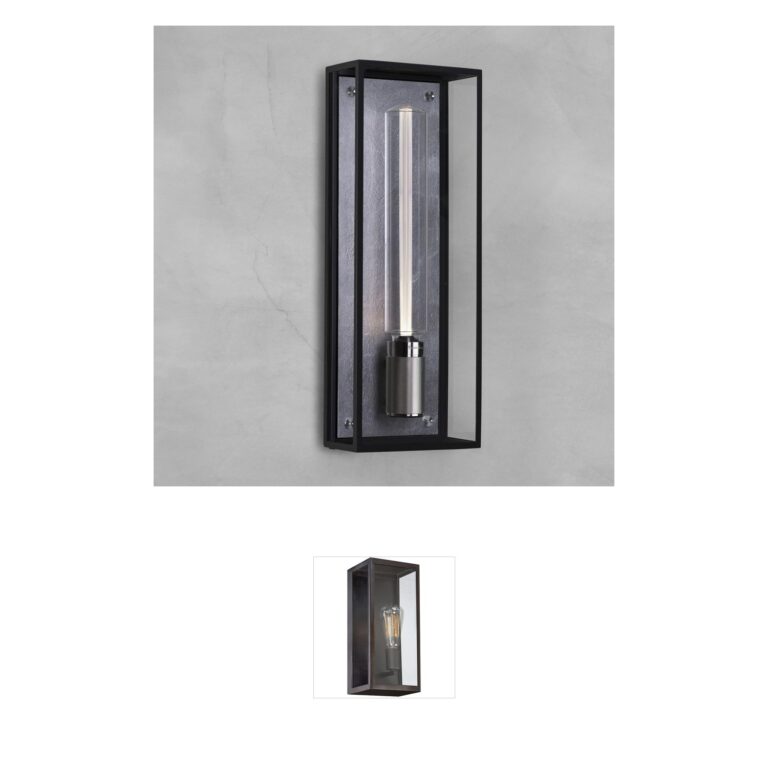 Buster + Punch London Caged Wet Cross Steel Large Outdoor Wall Light