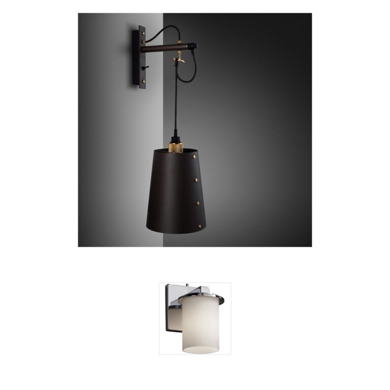 Buster + Punch Hooked Brass Cross Knurl Wall Sconce