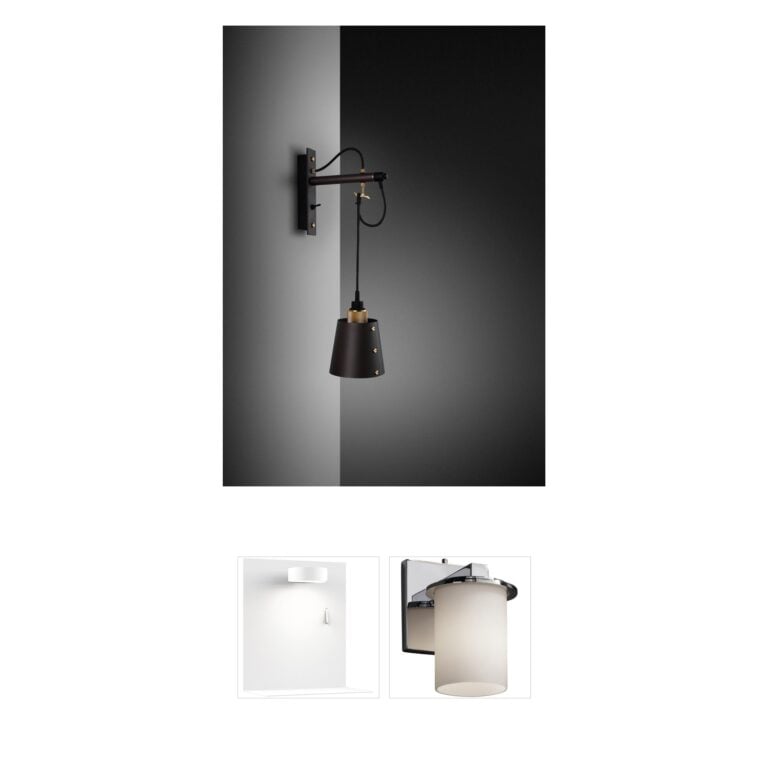 Buster + Punch Hooked Cross Knurl Brass Wall Sconce
