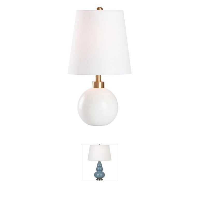 Chelsea House Orb White Linen Table Lamp