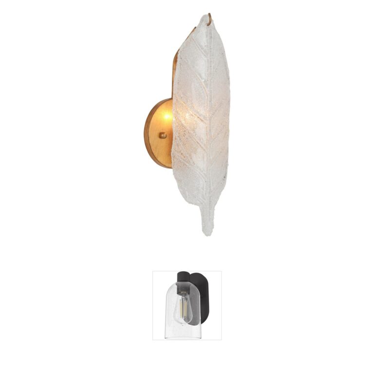 Chelsea House Leaf Gold Wall Sconce