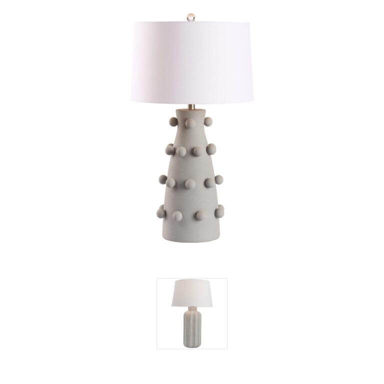 Chelsea House Rory Gray Table Lamp with Linen Shade