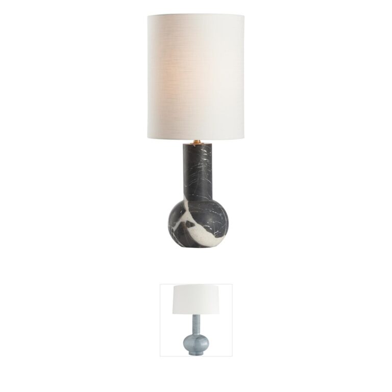 Chelsea House Marble Collection Gray Marble Table Lamp