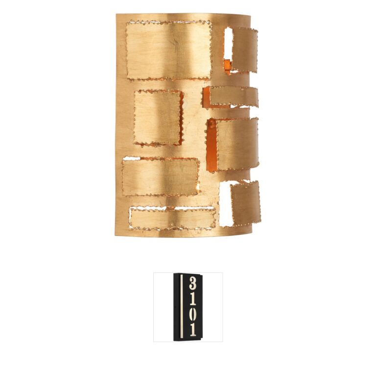 Chelsea House Pane 2-Light Gold Wall Sconce