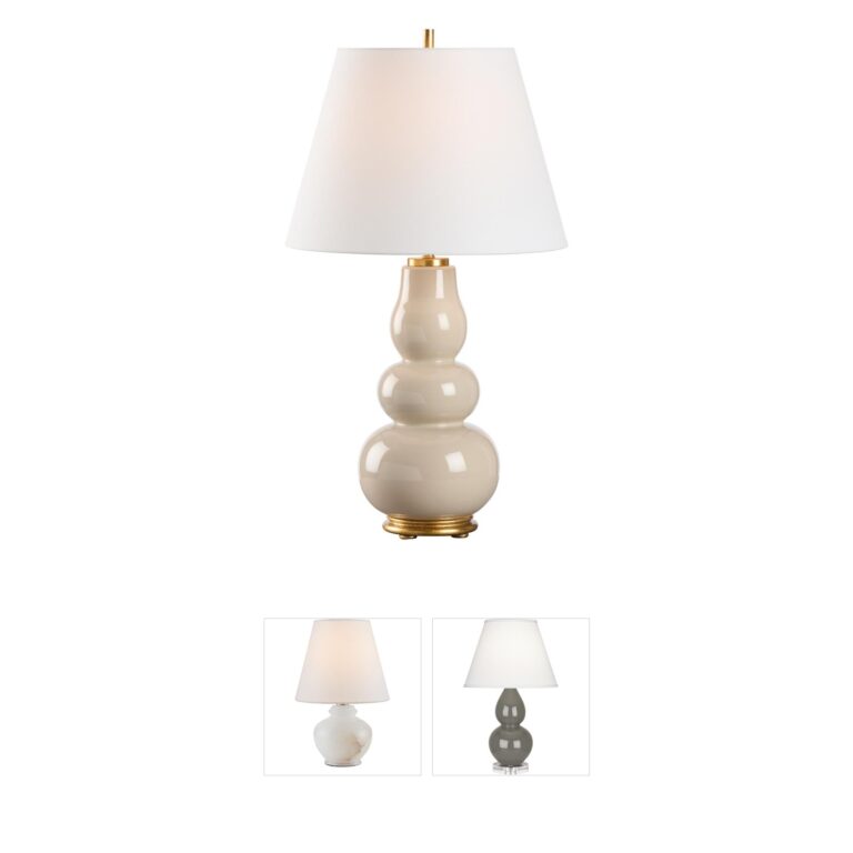 Chelsea House Denise Tan and Gold Table Lamp with Linen Shade