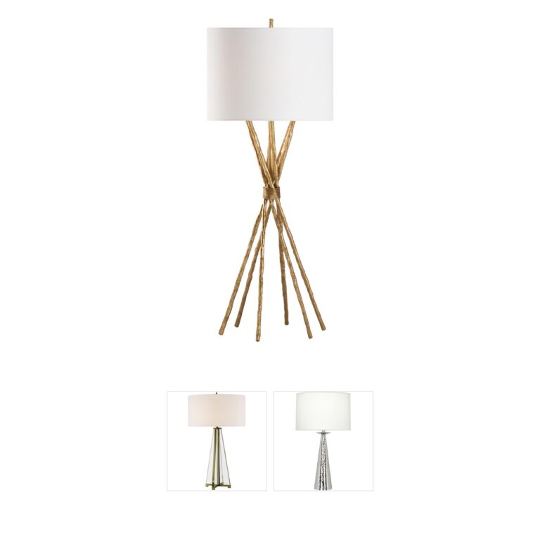 Chelsea House Luma Gold Linen Table Lamp