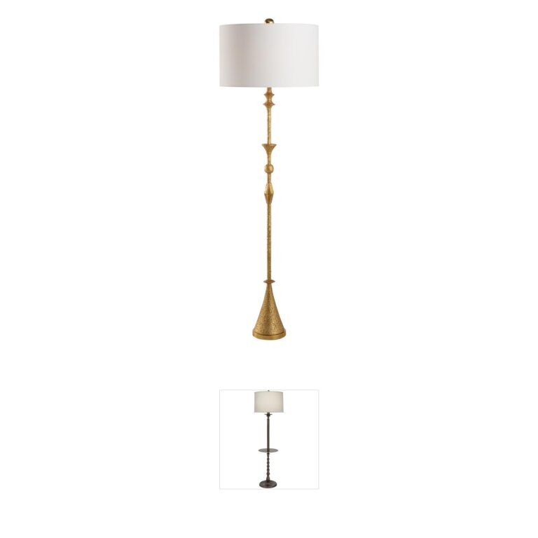 Chelsea House Gia Textured Gilt Floor Lamp by Jamie Merida