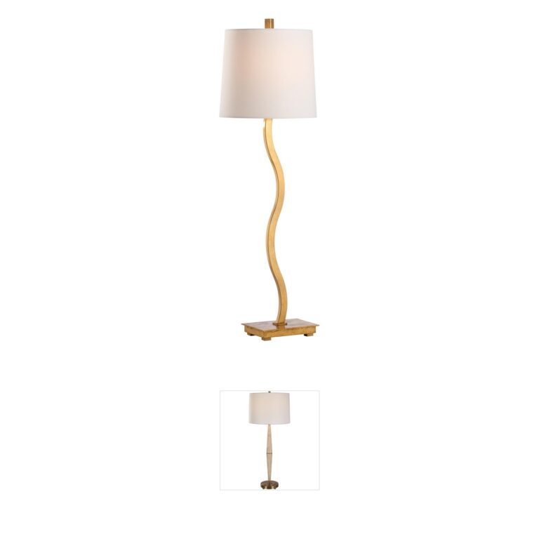 Chelsea House Sway Gold Leaf Buffet Lamp by Jamie Merida