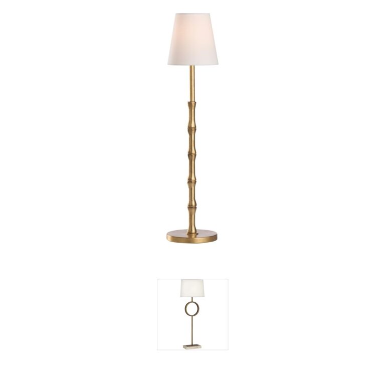 Chelsea House Artois Gilt Buffet Lamp with Linen Shade