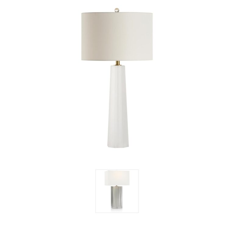 Chelsea House Frosted Crystal Linen Table Lamp