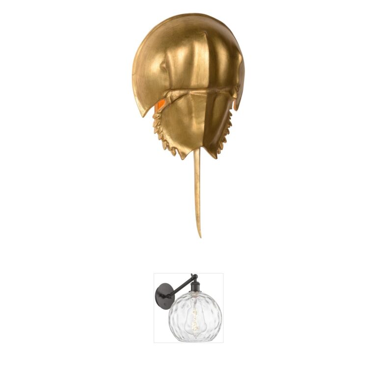 Chelsea House Horseshoe Crab Gold Wall Sconce