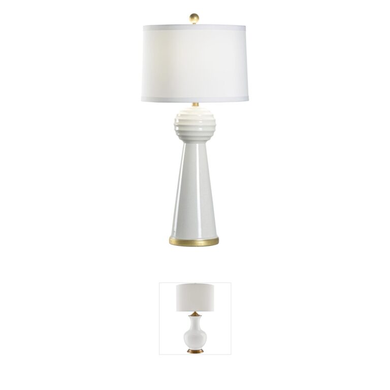 Chelsea House Bianco 34.5-Inch White Table Lamp with Linen Shade