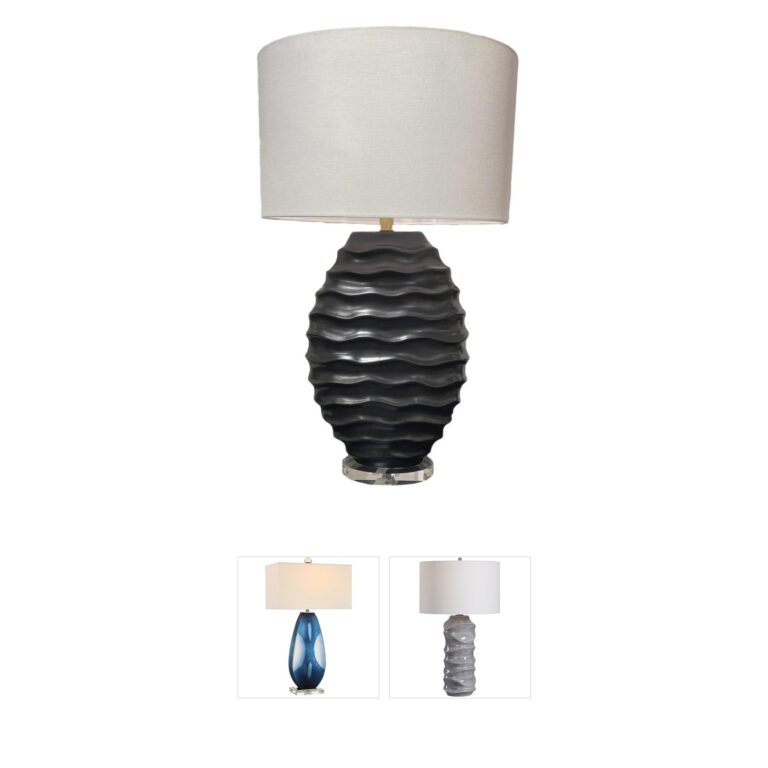 Chelsea House Huaraz Black Linen Table Lamp