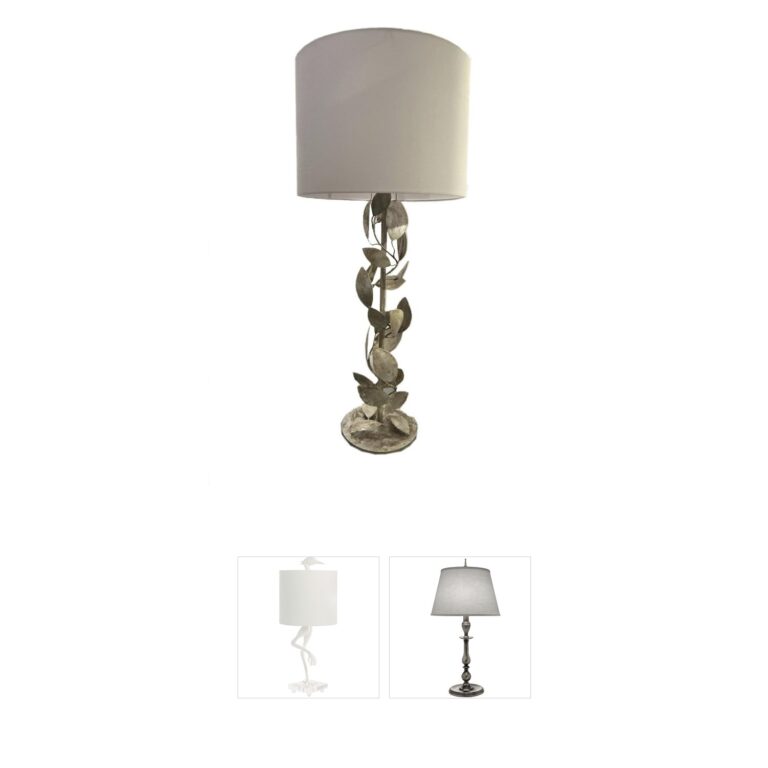 Chelsea House Ficus Leaf Silver Table Lamp