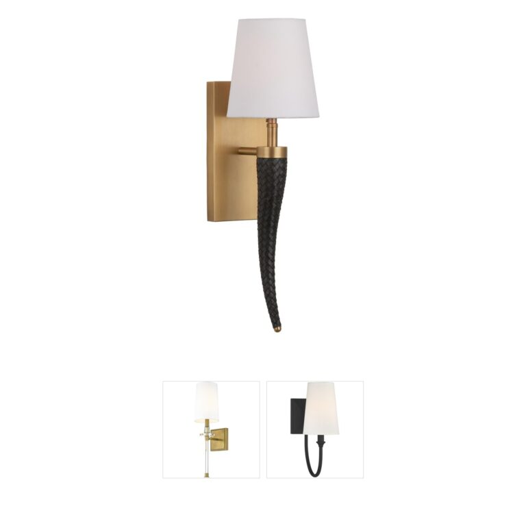 Wildwood Wexler 19-Inch Black and Gold Wall Sconce