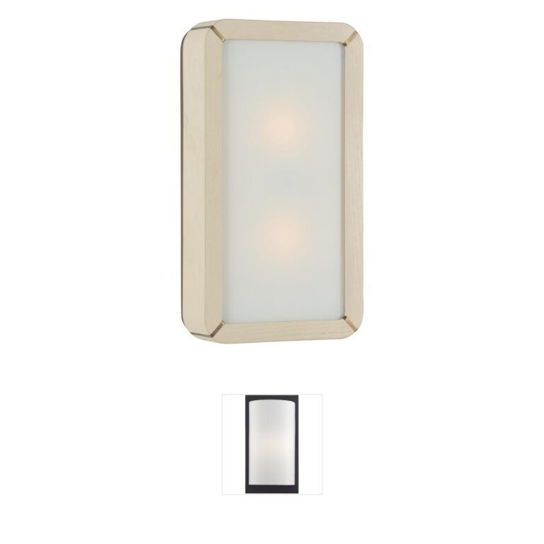 Wildwood Oak Island Brown and Gold 2-Light Wall Sconce
