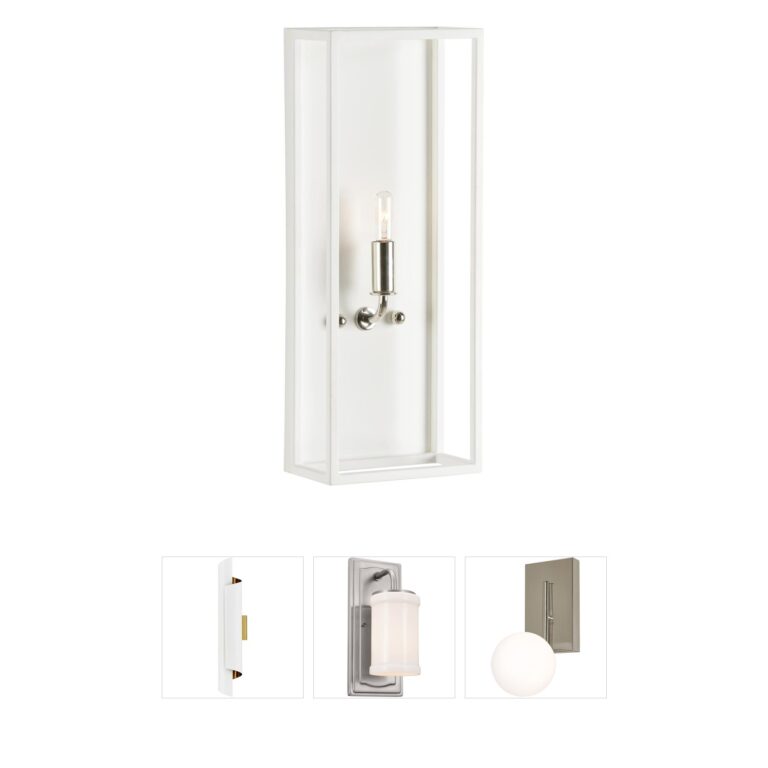 Wildwood Lilly White and Silver Wall Sconce
