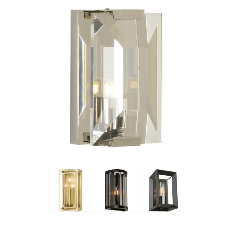 Wildwood Metzinger Silver and Clear Glass Wall Sconce