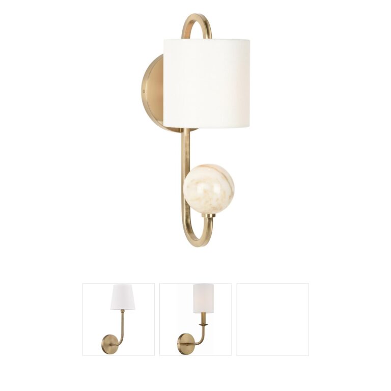 Wildwood Varese Gold Linen Wall Sconce