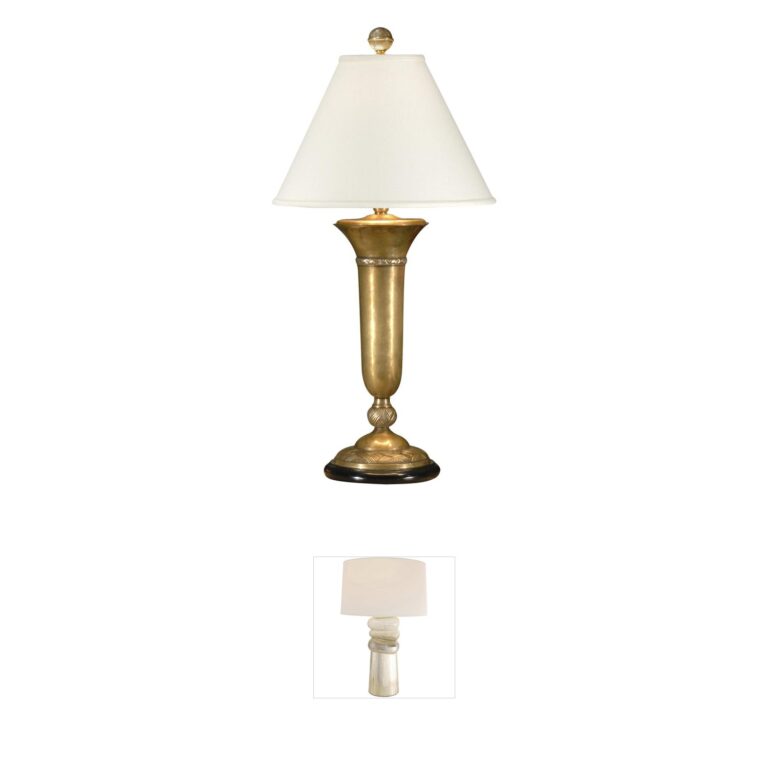 Wildwood Cedric Gold & Black Linen Table Lamp